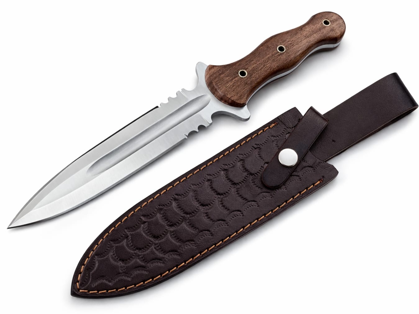 Handmade Damascus steel blade knife with colourful Paka wood handle