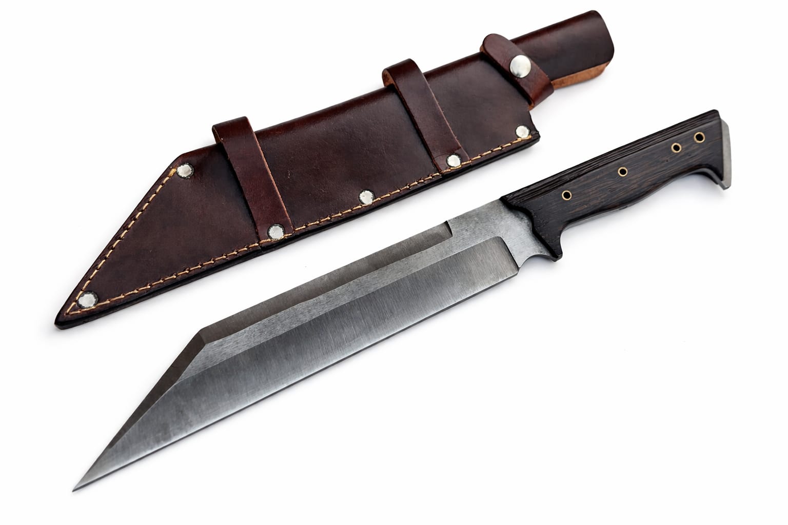 15 inch Seax knife with high-carbon steel blade and Wenge wood handle